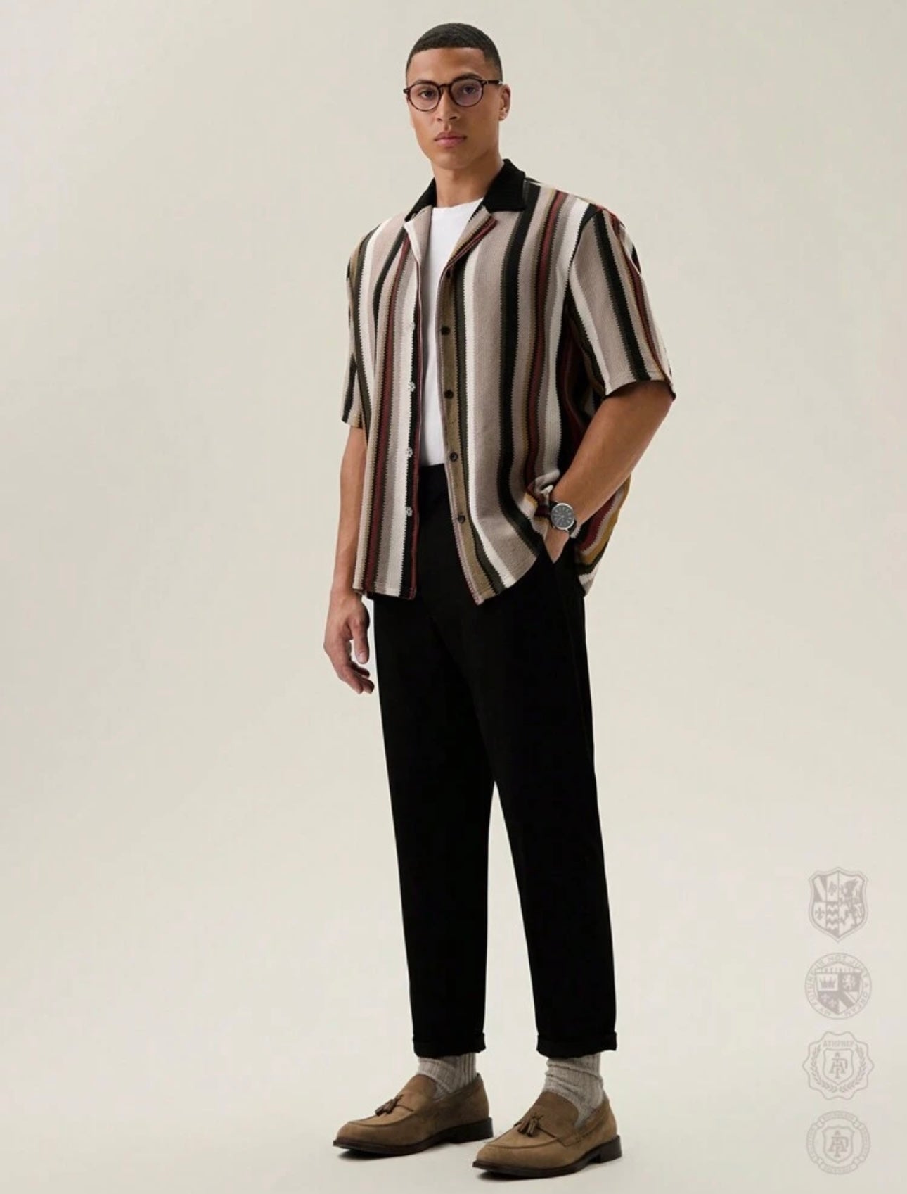 Loose fit striped tee